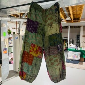 Patchwork Multicolor Women's Pants